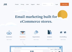 How jilt.com looks like on a tablet such as an iPad.