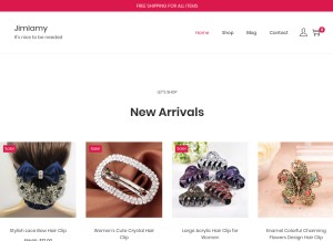 How jimiamy.com looks like on a tablet such as an iPad.