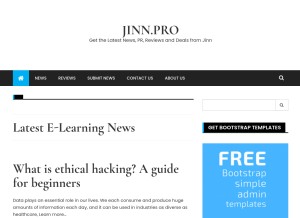 How jinn.pro looks like on a tablet such as an iPad.