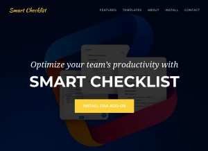How jirachecklist.com looks like on a tablet such as an iPad.