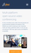 How jitsi.org looks like on a mobile device such as an iPhone.