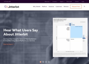 How jitterbit.net looks like on a tablet such as an iPad.