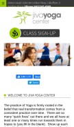 How jivayogacenter.com looks like on a mobile device such as an iPhone.