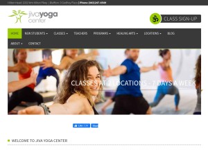 How jivayogacenter.com looks like on a tablet such as an iPad.