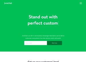 How jivochat.com looks like on a tablet such as an iPad.