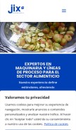 How jixfoodsolutions.com looks like on a mobile device such as an iPhone.