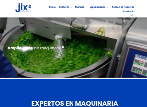 How jixfoodsolutions.com looks like on a tablet such as an iPad.