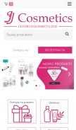 How jjcosmetics.pl looks like on a mobile device such as an iPhone.