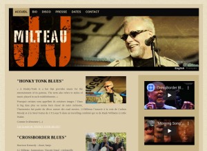 How jjmilteau.net looks like on a tablet such as an iPad.