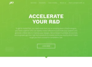 How jkisoft.com looks like on a tablet such as an iPad.