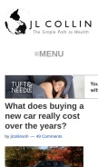 How jlcollinsnh.com looks like on a mobile device such as an iPhone.