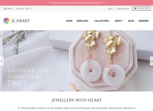 How jlheartonline.com looks like on a tablet such as an iPad.