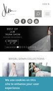How jlmcouture.com looks like on a mobile device such as an iPhone.