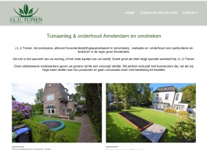 How jlu-tuinen.nl looks like on a tablet such as an iPad.