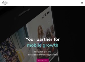 How jmango360.com looks like on a tablet such as an iPad.