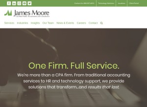 How jmco.com looks like on a tablet such as an iPad.