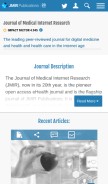 How jmir.org looks like on a mobile device such as an iPhone.