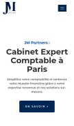 How jmpartners.fr looks like on a mobile device such as an iPhone.