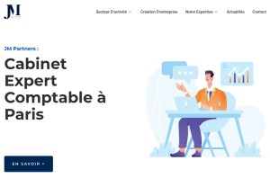 How jmpartners.fr looks like on a tablet such as an iPad.