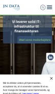 How jndata.dk looks like on a mobile device such as an iPhone.