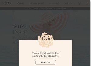 How jnsq.com looks like on a tablet such as an iPad.