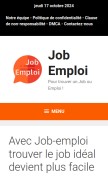 How job-emploi.com looks like on a mobile device such as an iPhone.