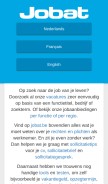 How jobat.be looks like on a mobile device such as an iPhone.