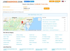 How jobdiagnosis.com looks like on a tablet such as an iPad.