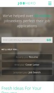 How jobhero.com looks like on a mobile device such as an iPhone.