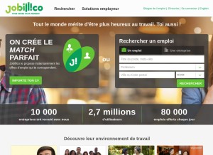 How jobillico.com looks like on a tablet such as an iPad.