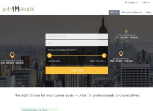 How jobleads.com looks like on a tablet such as an iPad.