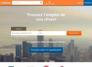 How jobomas.com looks like on a tablet such as an iPad.