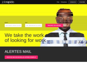 How jobrapidoalert.com looks like on a tablet such as an iPad.