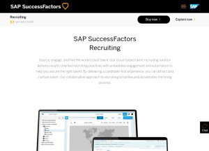 How jobs2web.com looks like on a tablet such as an iPad.