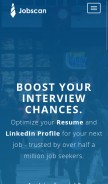 How jobscan.co looks like on a mobile device such as an iPhone.