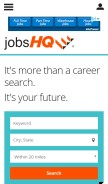 How jobshq.com looks like on a mobile device such as an iPhone.