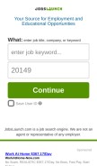 How jobslaunch.com looks like on a mobile device such as an iPhone.