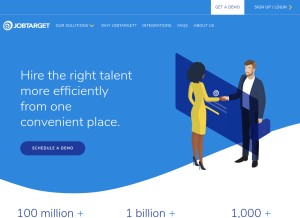How jobtarget.com looks like on a tablet such as an iPad.