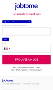 How jobtome.com looks like on a mobile device such as an iPhone.