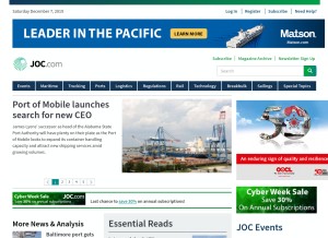 How joc.com looks like on a tablet such as an iPad.