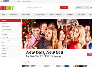 How joebuy.com looks like on a tablet such as an iPad.