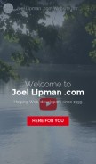 How joellipman.com looks like on a mobile device such as an iPhone.