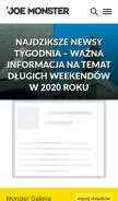 How joemonster.org looks like on a mobile device such as an iPhone.