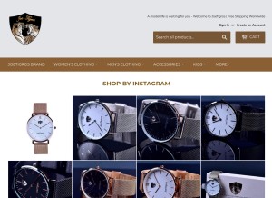 How joetigros.com looks like on a tablet such as an iPad.
