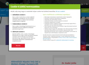 How jogtar.hu looks like on a tablet such as an iPad.