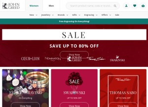 How johngreed.com looks like on a tablet such as an iPad.