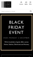 How johnlewis.com looks like on a mobile device such as an iPhone.