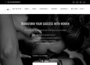 How johnnycassell.com looks like on a tablet such as an iPad.
