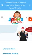 How johnscrazysocks.com looks like on a mobile device such as an iPhone.