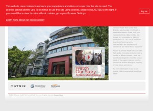 How johnsonfit.com looks like on a tablet such as an iPad.